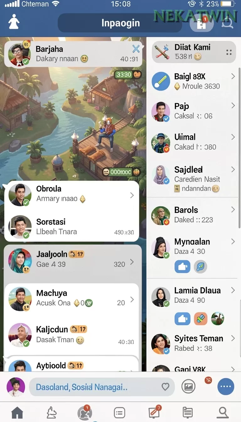 Cuplikan layar I8 — halaman utama