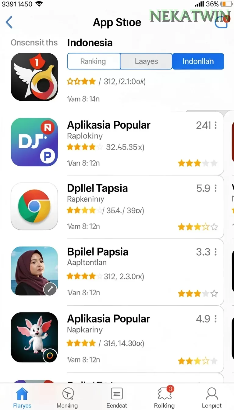 Cuplikan layar 888IDR — menu navigasi